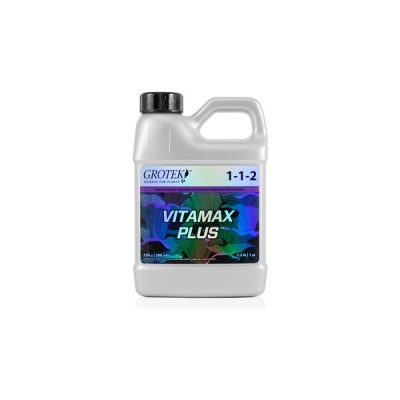 Recipiente plástico com produto Vitamax Plus da Grotek