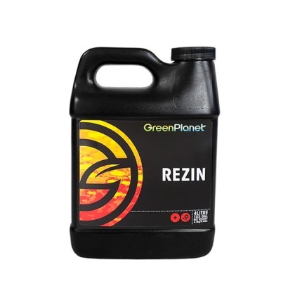 Recipiente preto de plástico com rótulo GreenPlanet REZIN
