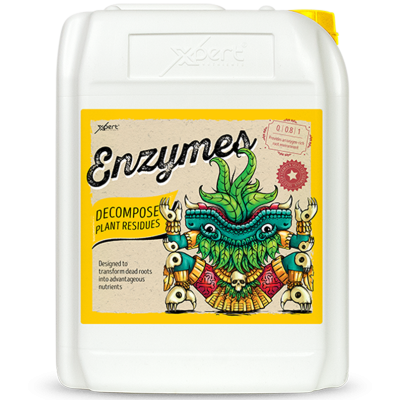 Recipiente branco com etiqueta amarela e ilustração colorida de criatura com folhas verdes.