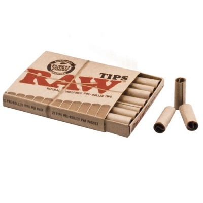 Caixa de filtros pré-enrolados RAW TIPS e dois filtros separados