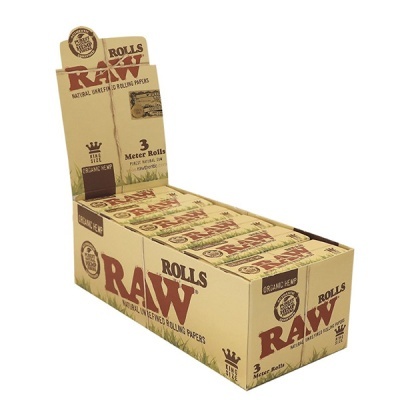 Caixa de papel RAW Rolls natural sem refinar com múltiplos rolos