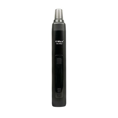 Cigarro eletrónico preto Max V4 PRO com bocal translúcido e botões frontais