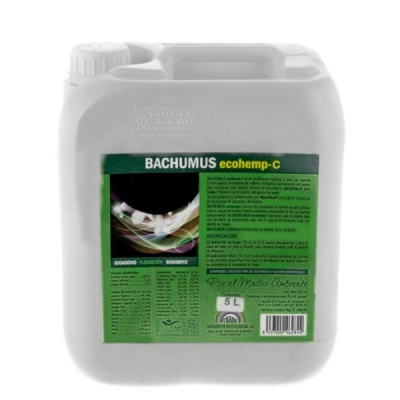 Contentor branco 5L com etiqueta verde BACHUMUS ecohemp-C