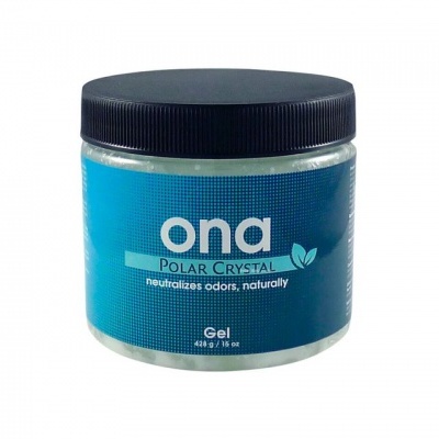 Frasco de gel ONA Polar Crystal azul com tampa preta