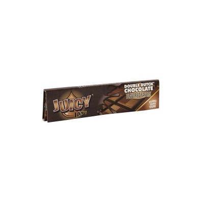Pack de papel de enrolar sabor dupla chocolate com texto JUICY e KING SIZE SLIM