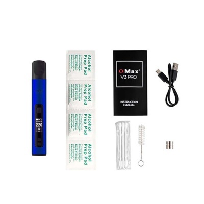 Kit de cigarro eletrónico azul e acessórios