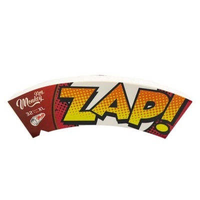 Rótulo para embalagem de cones de cigarro King Monkey com texto ZAP