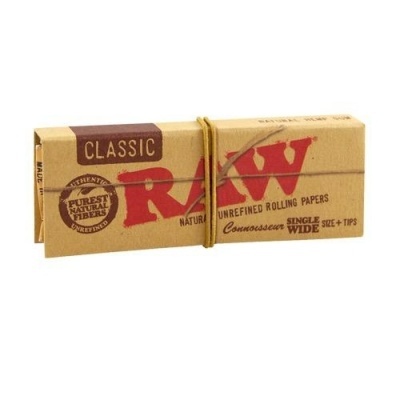 Embalagem RAW Classic papel para enrolar tabaco com filtros