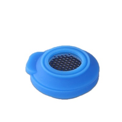 Filtro azul circular de silicone com base metálica perfurada