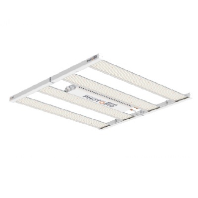 Luminária LED retangular branca com texto PHOTO PRO