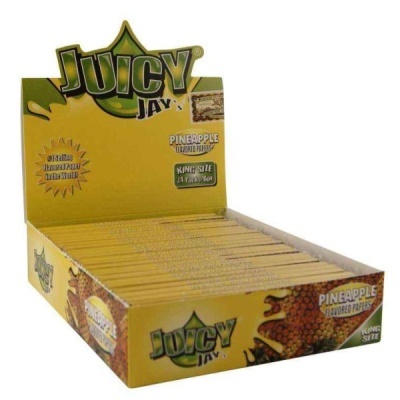 Expositor amarelo de papéis de enrolar Juicy Jays sabor abacaxi
