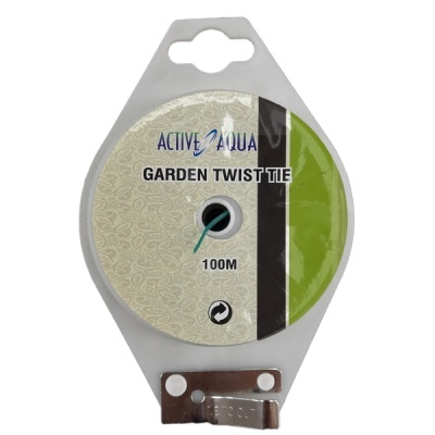 Embalagem de fio torcido verde ACTIVE AQUA para jardim com 100 metros e suporte metálico