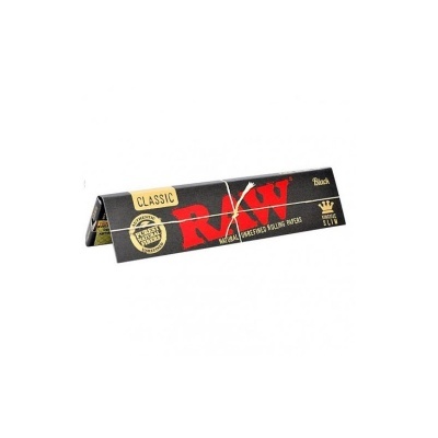 Pacote de papel para tabaco RAW Classic Black King Size Slim