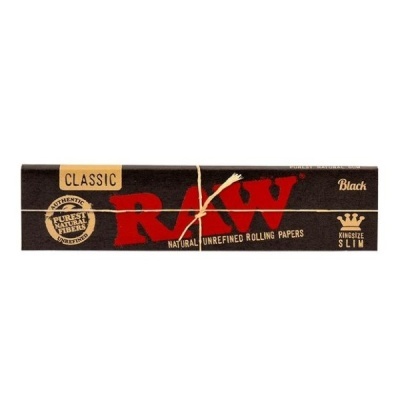 Pack de papel de enrolar RAW Classic Black com fibra natural