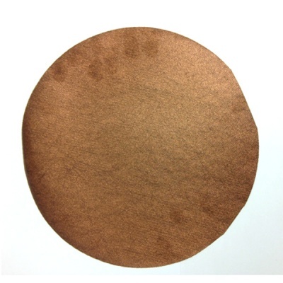 Tapete redondo castanho claro textura camurça