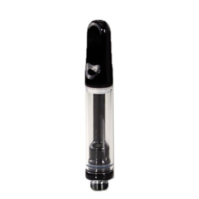 Cartucho de vape preto e transparente com boquilha preta