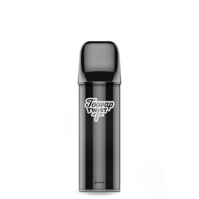 Dispositivo electrónico preto Toovap TWIST sobre fundo branco