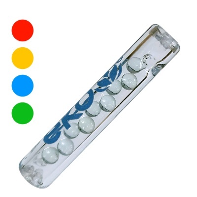 Nível de bolha transparente com texto azul KOD