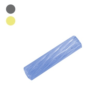 braçadeira ou tubo azul translúcido com textura ondulada