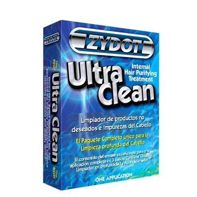Caixa azul do produto Zydot Ultra Clean tratamento para cabelo