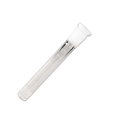 Tubo de vidro transparente com encaixe