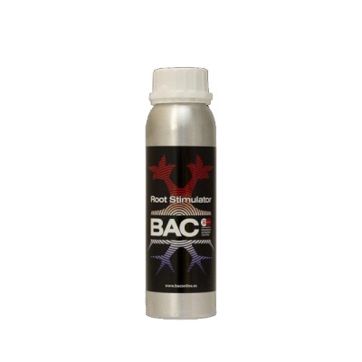 Frasco metálico com rótulo preto Root Stimulator BAC