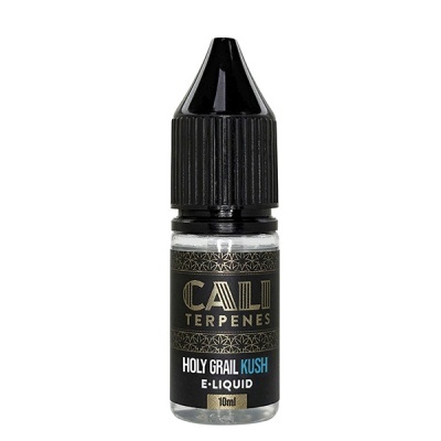 Frasco pequeno de e-líquido CALI TERPENES HOLY GRAIL KUSH com tampa preta