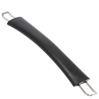 Pegador de panela preto e metal