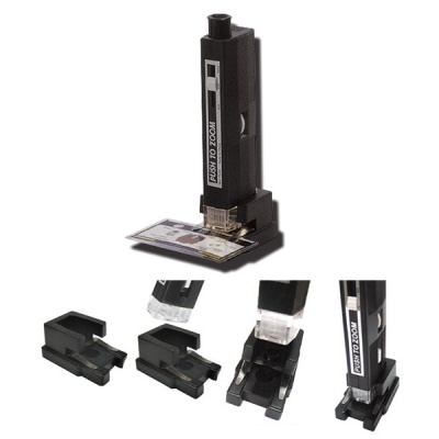 Microscópio digital portátil preto PASSY TO ZOOM com unidades destacadas