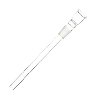 Palhinha em vidro transparente com anel branco opaco