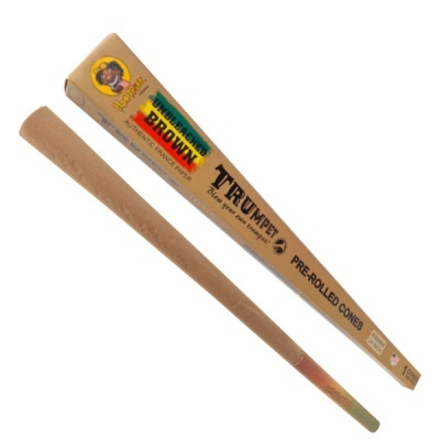 Conjunto de cones pré-enrolados Trumpet em papel canela com embalagem triangular