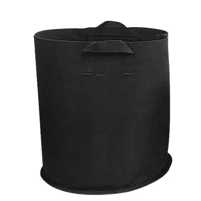 Saco reutilizável preto grande com pegas curtas