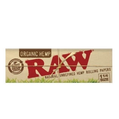 Embalagem de papel para enrolar RAW com texto e ilustração de grama