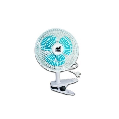 Ventoinha elétrica azul e branca com clip