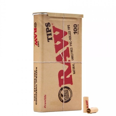 Pacote de papel RAW TIPS natural para filtros com duas pontas soltas