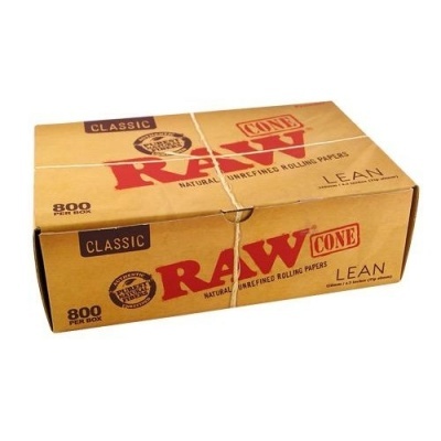 Caixa RAW Cone Classic Lean, papel de enrolar natural, 800 unidades