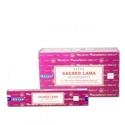 Embalagem roxa de incenso Satya Sacred Lama Agarbatti