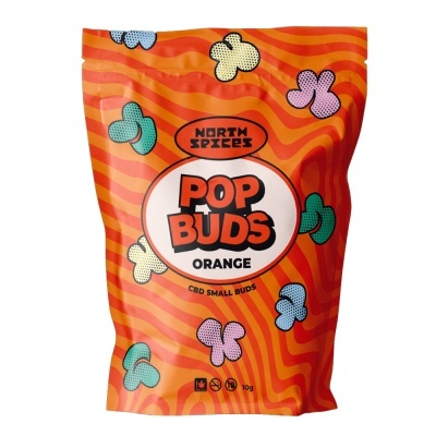 Embalagem colorida Pop Buds Orange