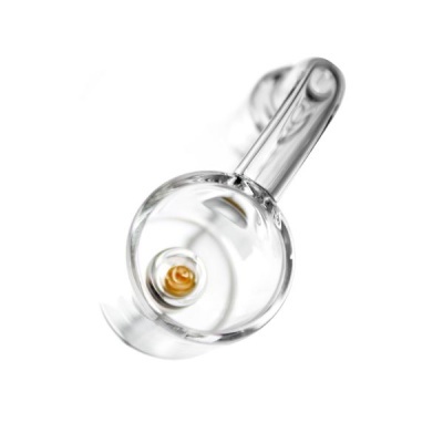 Cachimbo de vidro transparente com ponta castanha