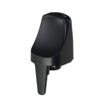 Botão preto de formato ergonómico e superfície lisa