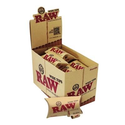 Expositor de embalagens RAW Wide Tips em cartão castanho