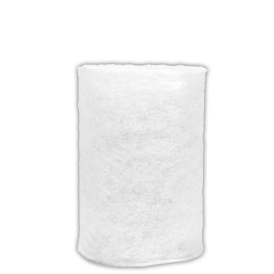 Rolo de filtro de ar branco com textura fibrosa