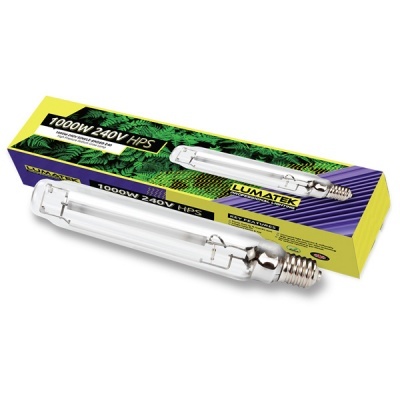 Lâmpada HPS Lumatek 1000W 240V com embalagem colorida