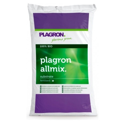 Saco branco com substrato fertilizado Plagron Allmix