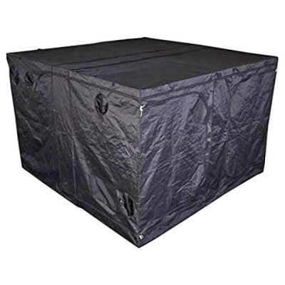 Capa preta impermeável para mobiliário de jardim com fecho e alças