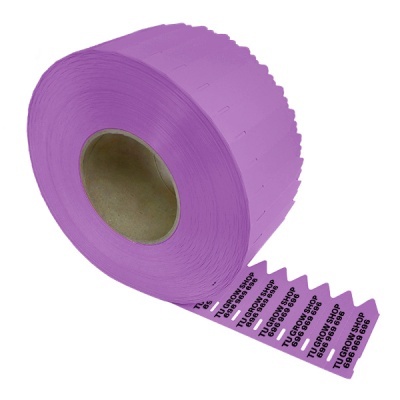 Rolo de etiquetas autocolantes laranja com texto preto TU GROW SHOP