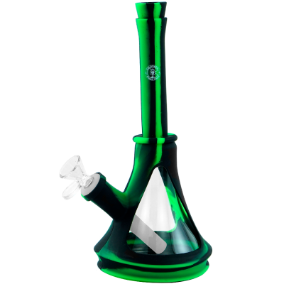 Base de fumo verde e preta com tubo transparente e marca COLORADO KINGTOOLS