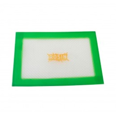 Tapete de silicone para cozedura verde e branco com texto ROSIN
