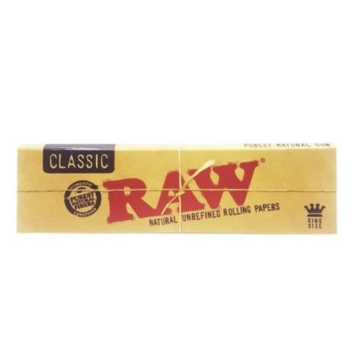 Papel de enrolar RAW Classic amarelo para tabaco, king size