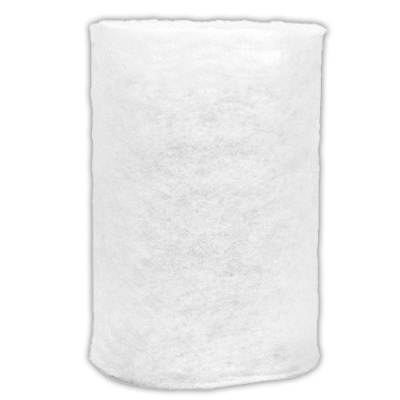 Rolo branco de feltro com textura felpuda
